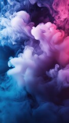 Fototapeta premium Mesmerizing Smoke Cloud A Blend of Pink, Purple and Blue Hues