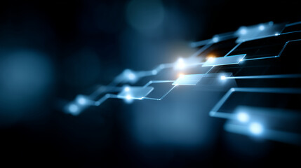 A glowing digital blueprint of interconnected website pages forming a structured sitemap for SEO indexing. Each page is represented as a luminous rectangle connected by bright neon