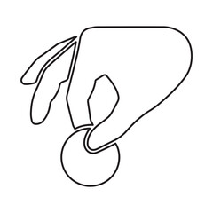 Obraz premium Hand holding a coin