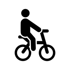 Obraz premium Person Riding a Bicycle Icon