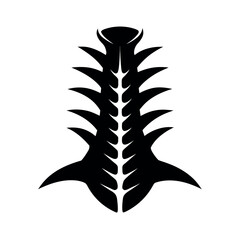 Spine Icon Silhouette Vector Illustration