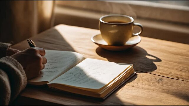 reading a book