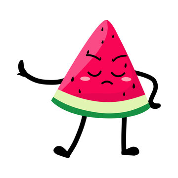 Cute Hand Drawn Watermelon Nope Stop Talking