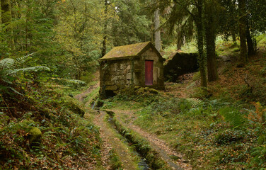 Ancient Stone mill by the Levada da Víbora in Cabeceiras de Basto, Portugal