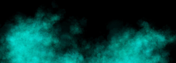 Light blue smoky transparent background with dense fog clouds and realistic vapor texture for calm airy compositions