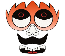 funny face with mustache