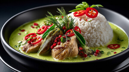 Thai Green Curry with rice 