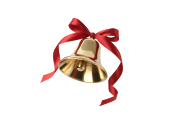 High-quality transparent PNG image of a delicate white bell with a flowing ribbon, ideal for graphic designers and crafters. Use this versatile asset to add a touch of whimsy to your projects