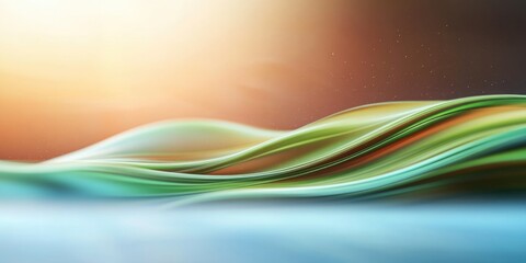 Abstract colorful waves with soft light and gradient background