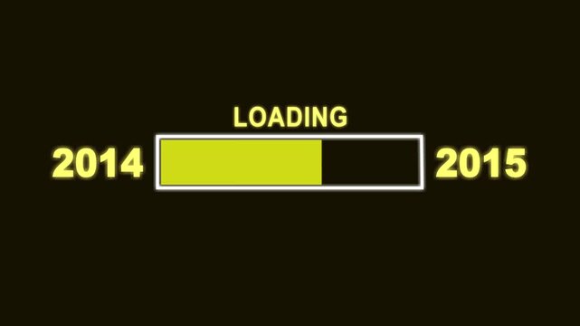 New Year T14 to T15 Loading Concept. Year Change Concept, New Year, Annual Plan, Growth Strategy, Business Planning.