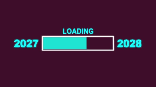 New Year T27 to T28 Loading Concept. Year Change Concept, New Year, Annual Plan, Growth Strategy, Business Planning.