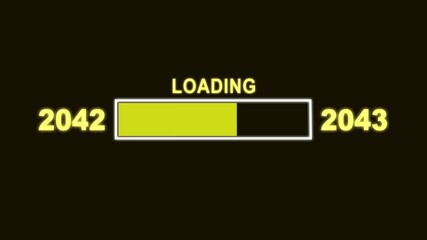 New Year T42 to T43 Loading Concept. Year Change Concept, New Year, Annual Plan, Growth Strategy, Business Planning.