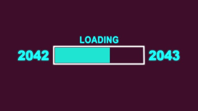 New Year T42 to T43 Loading Concept. Year Change Concept, New Year, Annual Plan, Growth Strategy, Business Planning.