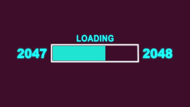 New Year T47 to T48 Loading Concept. Year Change Concept, New Year, Annual Plan, Growth Strategy, Business Planning.