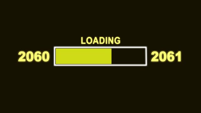 New Year T60 to T61 Loading Concept. Year Change Concept, New Year, Annual Plan, Growth Strategy, Business Planning.