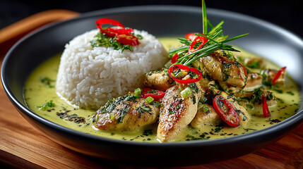 Thai Green Curry with rice 
