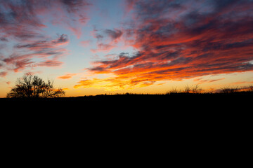 sunset in the mountains