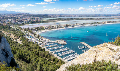 Salt lakes near Cagliari, Sardinia