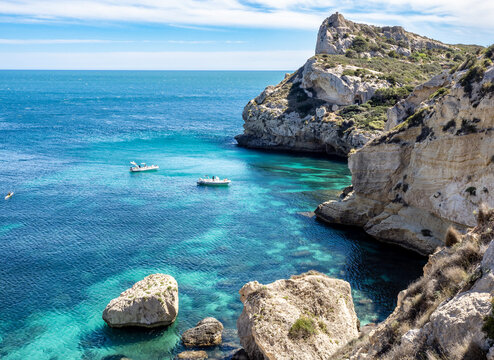 Calamosca beach around devils sadle in Sardiinia island