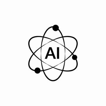 ai atom molecule icon sign vector