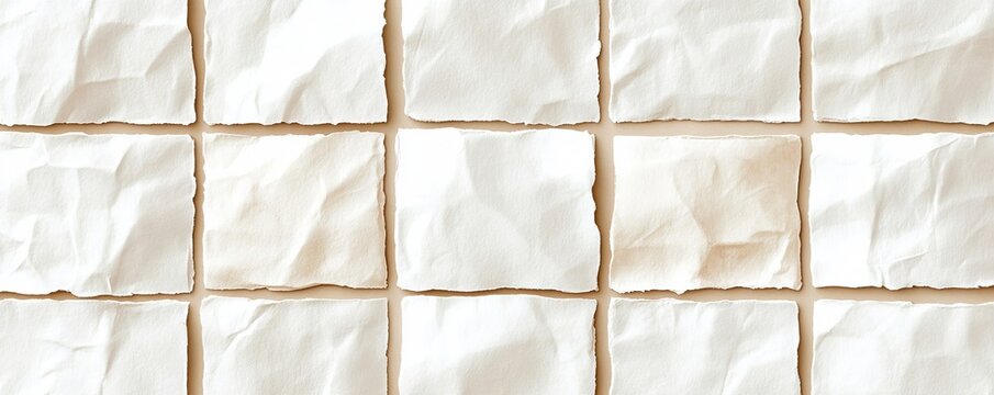 Torn White Paper Grid Minimalist Texture, scrapbook , background
