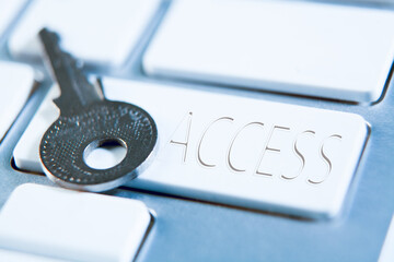 Key on the keyboard of a computer with the word Access. Conceptual image