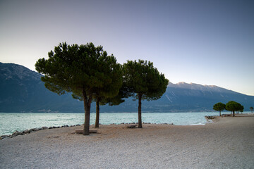 Crystal Clear Lake Garda with Majestic Mountains., Italy