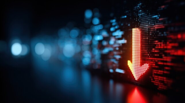 Error Message on Screen Highlights Cybersecurity Issue in a Futuristic Digital Environment