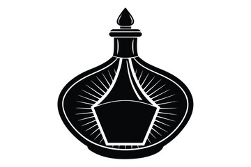 holy oil bottle vector icon silhouette