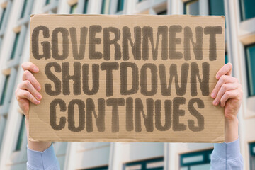 "Government Shutdown Continues" Federal operations remain halted for forty days amid political deadlock over healthcare funding and budget priorities. SHUTDOWN. GOVERNMENT. POLITICS. BUDGET. IMPASSE.