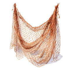 Obraz premium Net, watercolor painting, vector illustration, isolated on a white background.