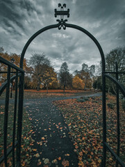 Overcast Autumn Mood: St Mary's Church and Dark Waters of Burton upon Trent Parks