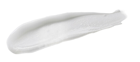 Fototapeta premium Close up of a creamy, white beauty product, spread across the frame on a transparent background