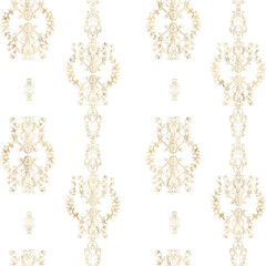 golden baroque ornate backdrop, png texture, seamless ornamental pattern, 