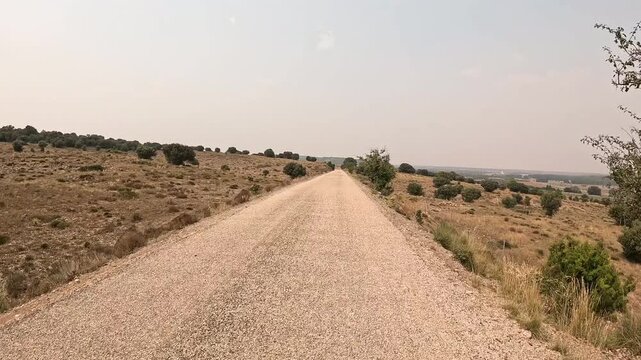 Via Verde Ojos Negros greenway leaving Barracas (direction to Albentosa), comarca of Alto Palancia, Castell&oacute;n, Valencia, Spain