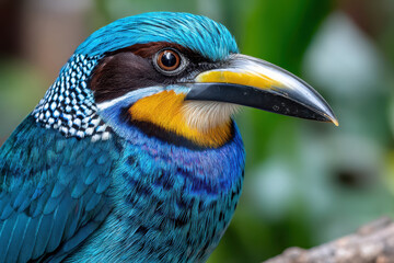 Obraz premium Close up of a colorful bird with a large beak