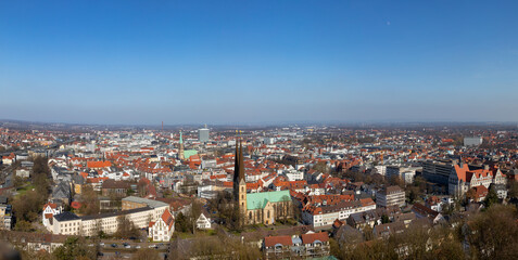 Aerial View Skyline City Bielefeld