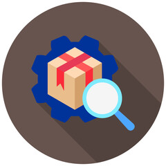 Data Analytics Icon, Rounded Mini Illustration Relate To Industry 4-0. Use For Modern Concept, Ui, Ux Web And App Development.