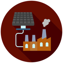 Energy Grid Icon, Rounded Mini Illustration Relate To Industry 4-0. Use For Modern Concept, Ui, Ux Web And App Development.