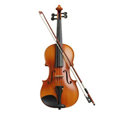 Fototapeta premium Old violin isolated, PNG