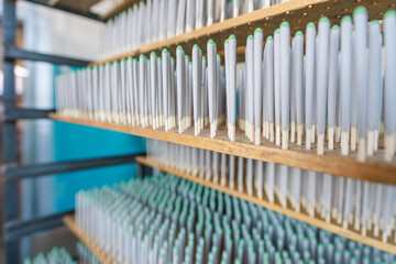 Matches are the product of a large modern factory.