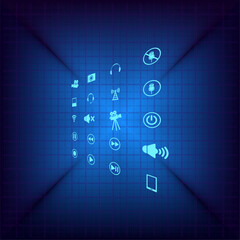 Vector illustration on a blue background