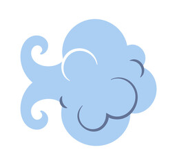 Windy weather condition cloud element
