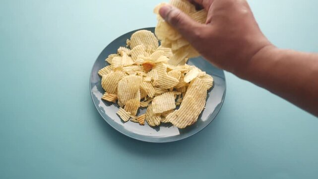 bowel of lays or chips on the table