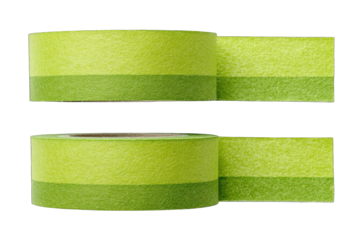 Two rolls of lime green and light green patterned washi tape