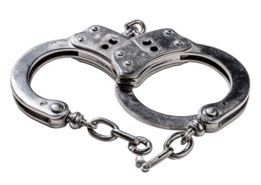 Close-up of metal handcuffs (1)