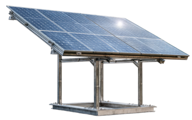 Solar panel array on a metal stand (1)