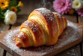 Flaky Croissant with Layered Heaven and Appealing Crust Perfection
