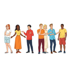 Obraz premium Diverse Group of People Standing Together in Casual Attire.