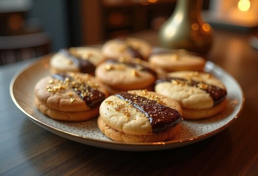 Sumptuous Extravagance Indulging Cookies Enveloped in Exquisite French Artistry Beauty